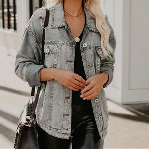 VICI studded denim jacket - size S oversized